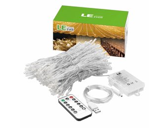 USB Lichterkette LED Lichtervorhang 300 LEDs 8 Modi 3m * 3m IP44