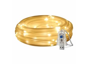 USB Lichtschlauch mit 100 LEDs, 10M LED Lichterkette mit Fernbedienung, IP65 Wasserfest, Zeitschaltuhr Merkfunktion