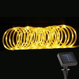 Solarlichterkette, 10 Meter, Wasserdicht, 1,2V, Portable, Weihnachtsbeleuchtung, mit dem Lichtsensor, Warmweiß