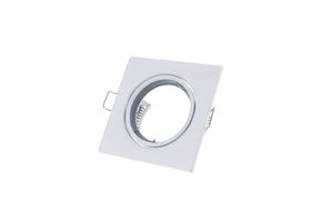 Einbaurahmen für LED MR16/GU10 Quadratisch Schwenkbar Weiß 2er Packung