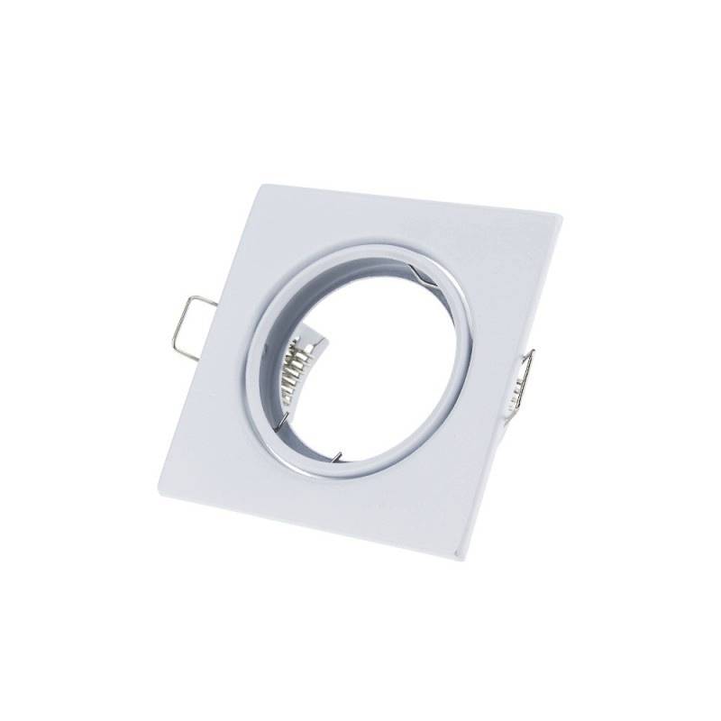Einbaurahmen für LED MR16/GU10 Quadratisch Schwenkbar Weiß 2er Packung