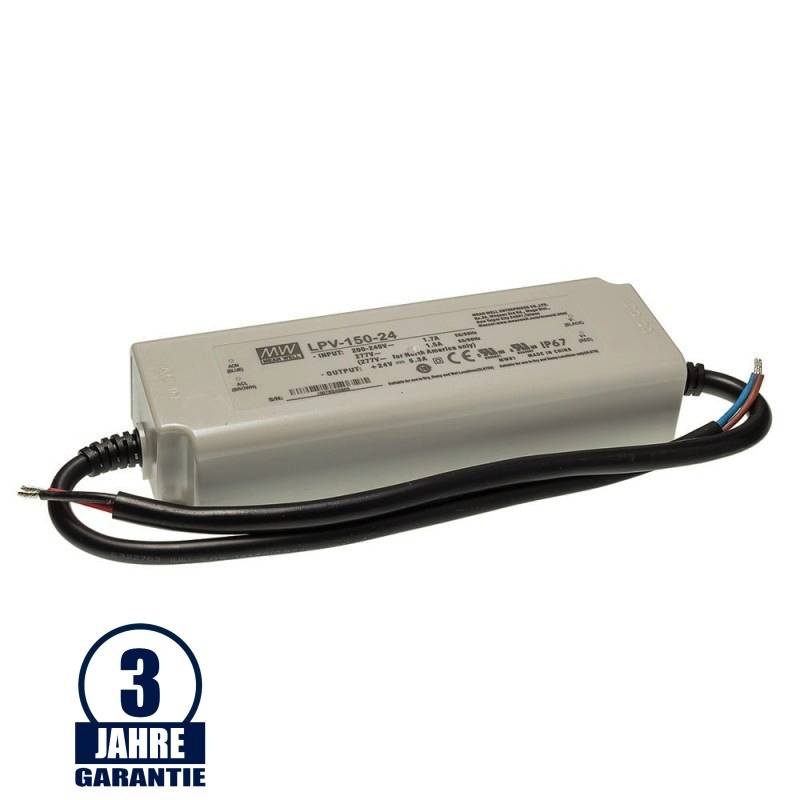 MEAN WELL 24V DC Kunststoff Netzteil Wassergeschützt IP67 35W bis 240W