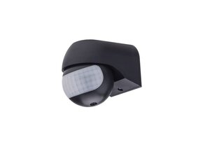 LED Bewegungsmelder Wandmontage bis 200W Ø12m 180° IP54 Schwarz