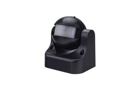 LED Bewegungsmelder Wandmontage bis 300W Ø12m 180° IP44 Schwarz