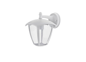 Außen Laterne mit E27 Fassung Wandmontage "Down" Weiß