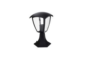 Außen Laterne mit E27 Fassung Standmontage Schwarz