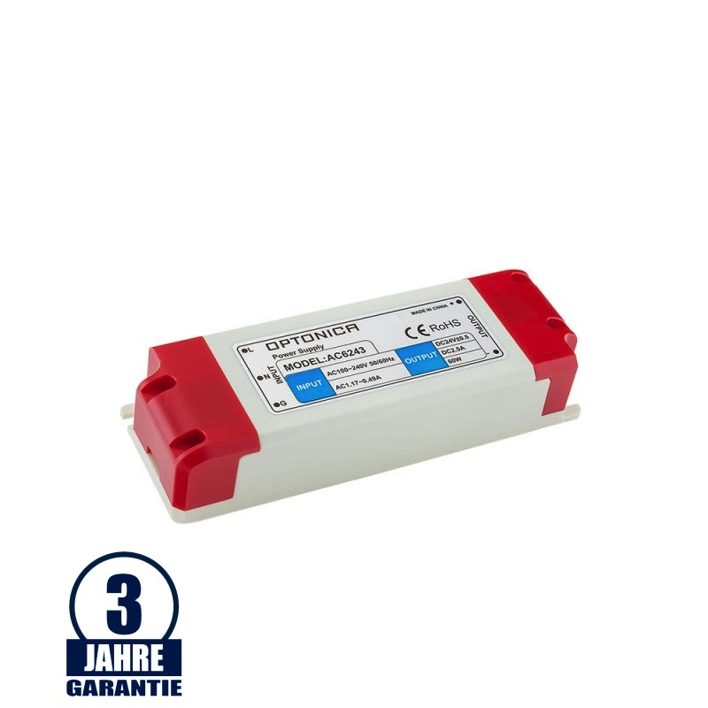 12V DC Kunststoff Netzteil Professionell 24W bis 60W