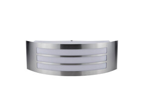 Wandlampe mit E27 Fassung Edelstahl Stripes IP44