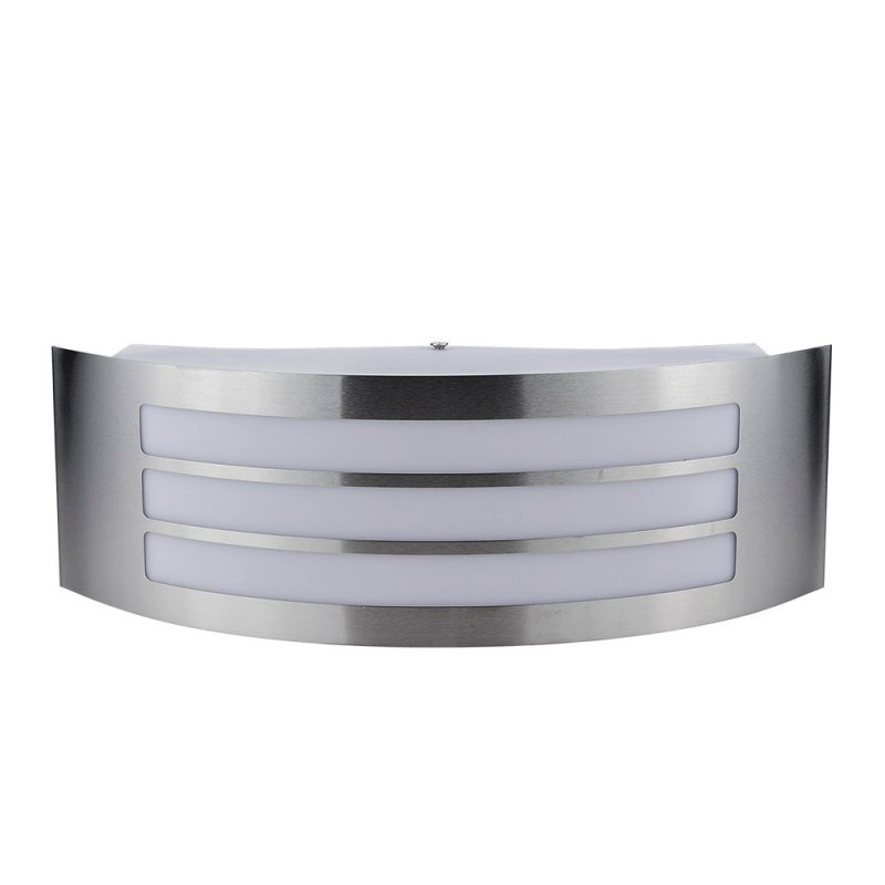 Wandlampe mit E27 Fassung Edelstahl Stripes IP44
