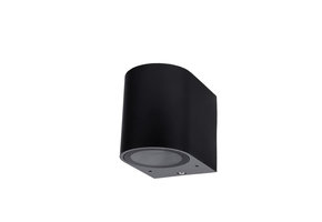 Wandlampe mit GU10 Fassung 1-fach Zylinder Schwarz IP44