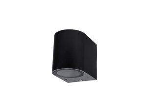 Wandlampe mit GU10 Fassung 1-fach Zylinder Schwarz IP44