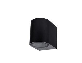 Wandlampe mit GU10 Fassung 1-fach Zylinder Schwarz IP44
