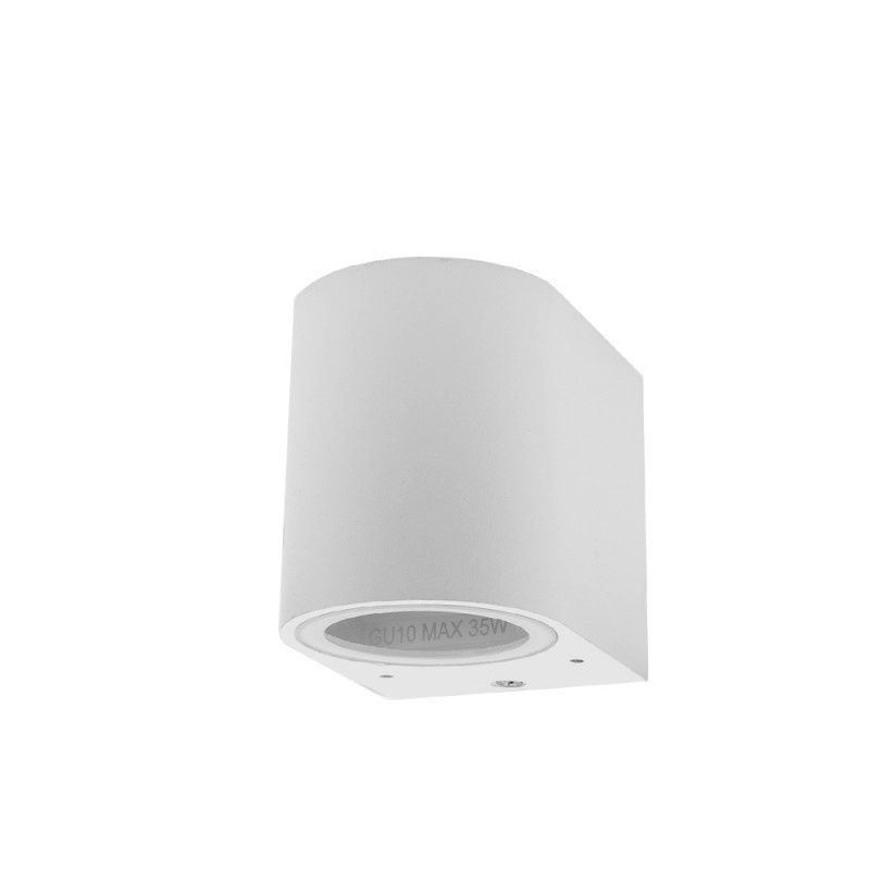 Wandlampe mit GU10 Fassung 1-fach Zylinder Weiß IP44