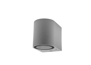 Wandlampe mit GU10 Fassung 1-fach Zylinder Silber IP44