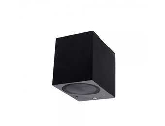 Wandlampe mit GU10 Fassung 1-fach Quader Schwarz IP44