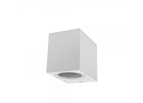 Wandlampe mit GU10 Fassung 1-fach Quader Weiß IP44