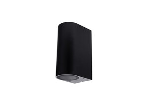 Wandlampe mit GU10 Fassung 2-fach Zylinder Schwarz IP44