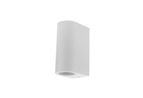 Wandlampe mit GU10 Fassung 2-fach Zylinder Weiß IP44