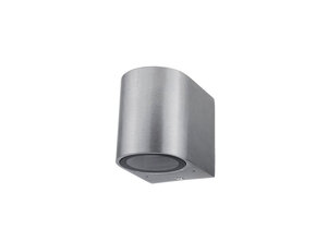 Wandlampe mit GU10 Fassung 1-fach Zylinder Edelstahl IP44