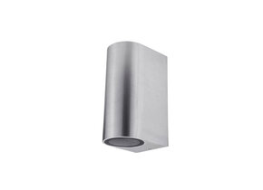 Wandlampe mit GU10 Fassung 2-fach Zylinder Edelstahl IP44
