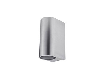 Wandlampe mit GU10 Fassung 2-fach Zylinder Edelstahl IP44
