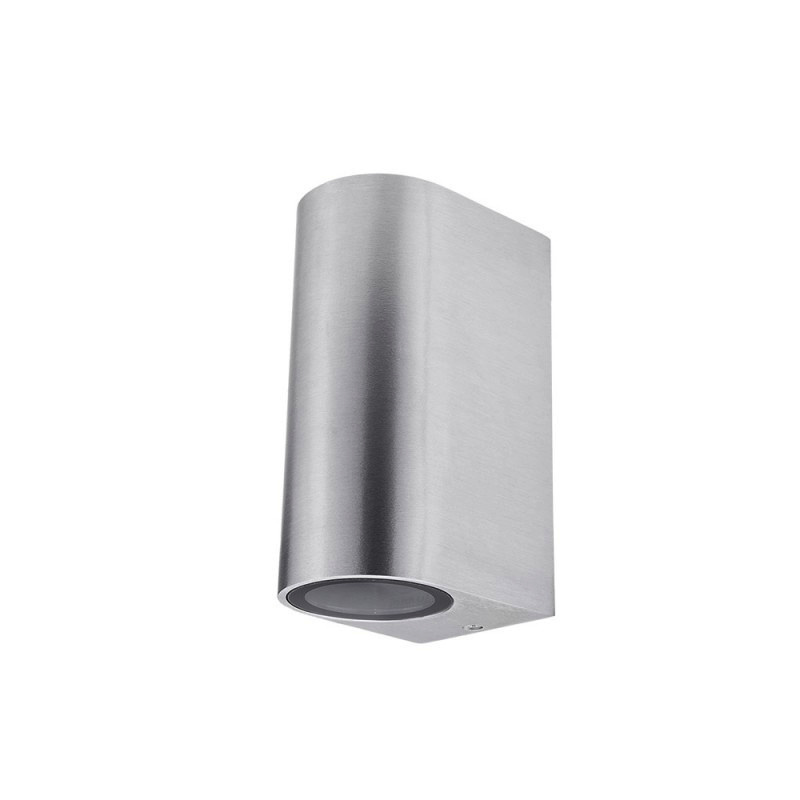 Wandlampe mit GU10 Fassung 2-fach Zylinder Edelstahl IP44