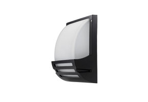Wandlampe mit E27 Fassung Aluminium Matt Schwarz