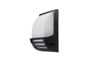 Wandlampe mit E27 Fassung Aluminium Matt Schwarz