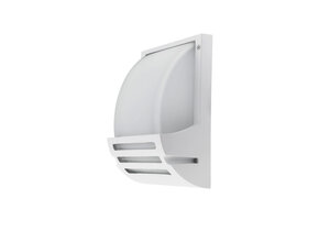 Wandlampe mit E27 Fassung Aluminium Matt Weiß