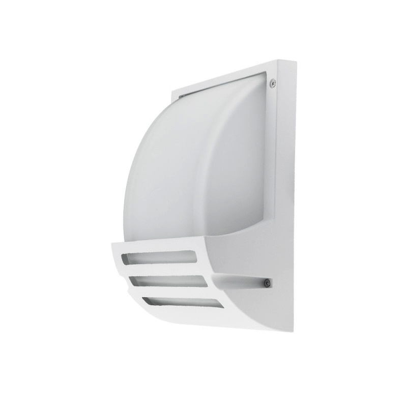 Wandlampe mit E27 Fassung Aluminium Matt Weiß