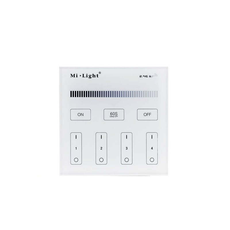 Mi-Light 2.4GHz 4-Zone Single Color Dimming Panel Remote Steuerung