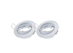 Einbaurahmen für LED MR16/GU10 Rund Schwenkbar Weiß 2er Packung