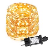 10M LED Kupferdraht Lichterkette, 100 LEDs, Wasserdicht, Warmweiß, für Außen / Innen