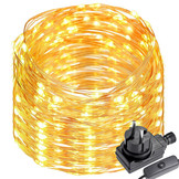 22M LED Kupferdraht Lichterkette mit Schalter, 200er LEDs, Wasserdicht Warmweiß