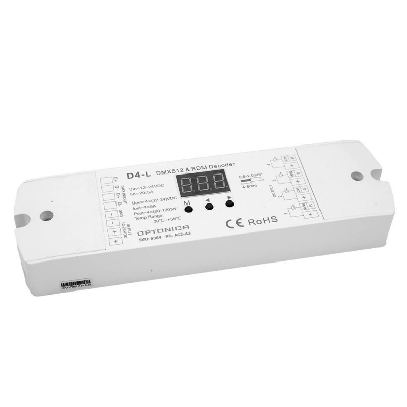 LED D4-L RGB / RGBW DMX512 Decoder