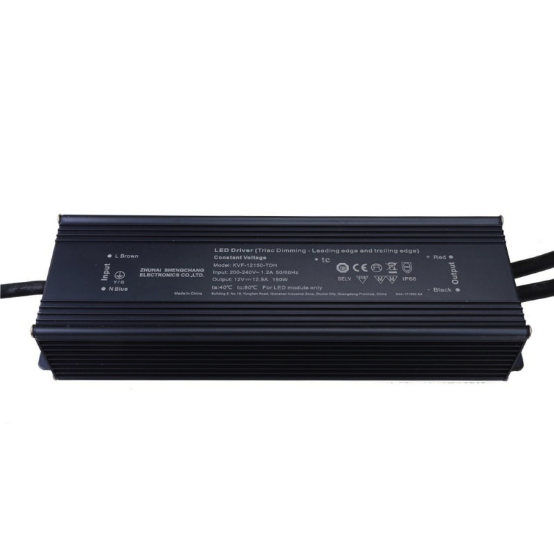 SC Power 12V DC Metall Netzteil Dimmbar IP66 60W bis 200W