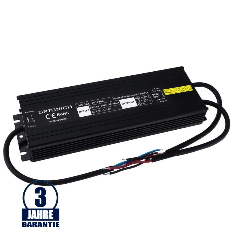 24V DC Metall Netzteil Professional Wassergeschützt 60W - 200W