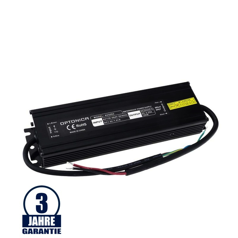 24V DC Metall Netzteil Professional Wassergeschützt 60W - 200W