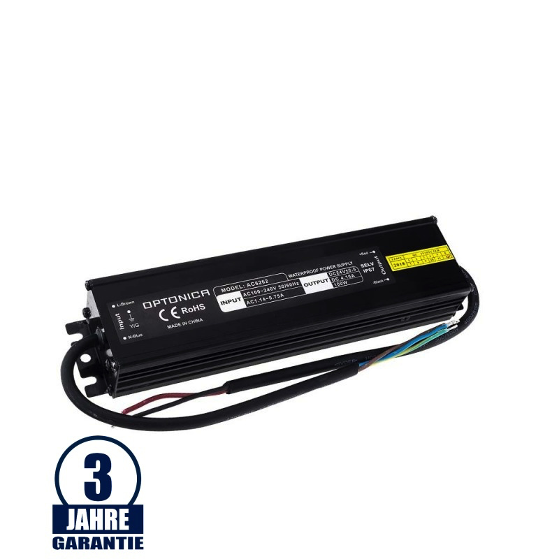 24V DC Metall Netzteil Professional Wassergeschützt 60W - 200W