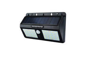 1,5W LED Solar Wandleuchte mit PIR Sensor Schwarz IP54 Kaltweiß
