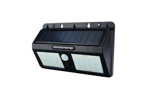 1,5W LED Solar Wandleuchte mit PIR Sensor Schwarz IP54 Kaltweiß