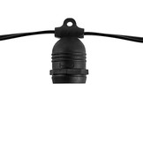 Lichterkette mit E27 Fassung 15 Stk. 14,4 Meter fixer Sockel IP65