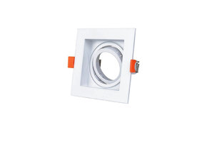 Einbaurahmen für LED GU10 Quadratisch inkl. Fassung Weiß