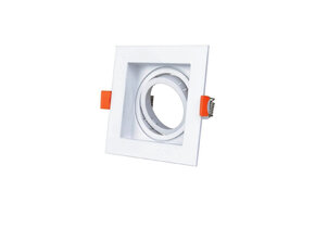 Einbaurahmen für LED GU10 Quadratisch inkl. Fassung Weiß