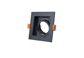 Einbaurahmen für LED GU10 Quadratisch inkl. Fassung Schwarz