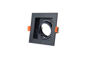 Einbaurahmen für LED GU10 Quadratisch inkl. Fassung Schwarz