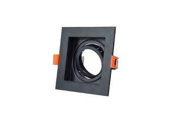 Einbaurahmen für LED GU10 Quadratisch inkl. Fassung Schwarz