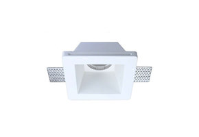 Einbaurahmen Trimless für LED GU10 Quadratisch 1-fach Weiß