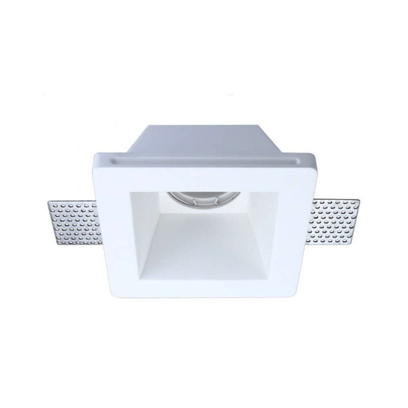 Einbaurahmen Trimless für LED GU10 Quadratisch 1-fach Weiß