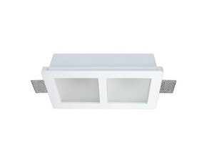 Einbaurahmen Trimless für LED GU10 Quadratisch matt 2-fach Weiß